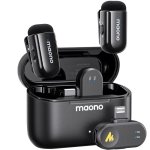 Microfone Maono WM622 PB2 Wireless sistema portátil com bateria longa duração