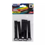 Sujeción para cables Dedra 11RC16211 Velcro negro 210 mm x 16 mm pack 5