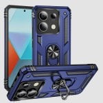 Funda para móvil Max Power Digital Magnética Anillo 360 Silicona Policarbonato Negra para Xiaomi Redmi Note 13 Pro 5G
