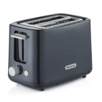 Toaster Ariete Breakfast 157/13 2 Schlitze 760 W 7 Braeunungsstufen Aufwaermen Auftauen Graphit