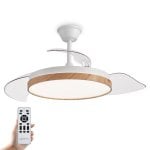 Ventilador de techo YOEVU EOS Nature LED DC 6 velocidades aspas retráctiles