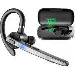 Auricular Axtel AXH-BT45 inalámbrico Bluetooth con Cancelación de Ruido para oficina, micrófono y base de carga, negro