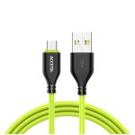 Cable USB Accetel Cu1706 Micro USB 2.1A 1m TPE Negro/Verde