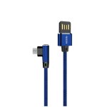 Cable USB Accetel Cu1835 Micro USB 2.1A 1m Nailon Azul