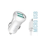 Cargador de coche Accetel CC265 Dual USB 2.4A Micro USB Blanco 12W