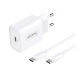 Cargador de pared Accetel Ac937 carga rápida 30W USB-C con cable 1 m