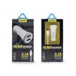 Cargador coche Accetel Cc125 Dual USB 3.1A Micro USB 15W 100cm