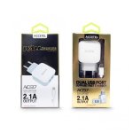 Cargador Accetel Ac137 Pared Dual USB 2.1A con Cable USB-C 1m