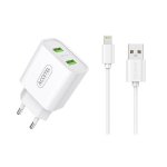 Cargador Accetel Ac323 Pared Dual USB 12W con Cable Lightning 1 m