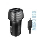 Cargador de coche Accetel CC314 Dual USB 3.1A con cable Micro USB 100 cm