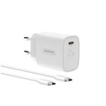 Cargador de pared Accetel Ac857 carga rápida 25W USB-C con cable 1 m
