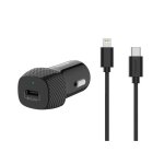 Cargador de coche Accetel Cc332b USB-C PD 30W con cable Lightning 1 m