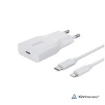 Cargador de pared Accetel Ac723 Ultraslim 20W USB-C PD con cable USB-C a Lightning