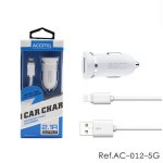 Cargador coche Accetel Cc012 Lightning 2.1A 10W cable 100 cm