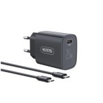 Cargador de pared Accetel Ac856 carga rápida PD 25W con cable USB-C 1 m