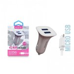Cargador de coche Accetel Cc156 Dual USB 2.1A Micro USB Rosado 15W