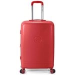 Mala de viagem expansível Benzi Bz5827r-50 em ABS, tamanho de cabine de 55 cm, 4 rodas duplas, fechadura de combinação de 3 dígitos, vermelha