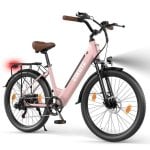 Bicicleta eléctrica Eskute C100 Plus 250 W 36 V 13 Ah rosa