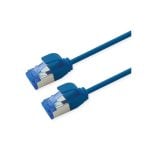 Cable Roline S/FTP Cat6a Slim LSOH PoE azul 0,5 m RJ-45