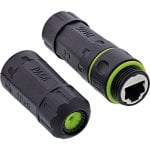 Conector InLine 69927H Cat6a Fêmea Reto IP68 Preto