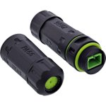 Conector InLine 69927D Negro Hembra Derecho IP68 Poliamida Silicona