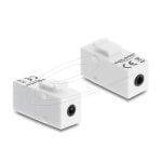 Adaptateur Delock 87234 3,5mm Femelle à Femelle Blanc Plat