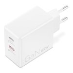 Caricatore Lenovo Dual USB-C 65W GaN Bianco 2 porte
