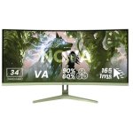 Monitor PC Arozzi Nova 34" UltraWide QHD 165Hz VA Curvo 1ms HDR Verde