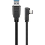 Cable USB Goobay 66502 USB-A a USB-C 1,5 m 90° Negro alta velocidad