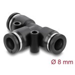 Acoplamiento neumático Delock 60749 8 mm rosca hembra metal plástico negro