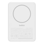 Bateria externa Belkin BPD010hqWH 5000 mAh magnética sem fios 7,5 W branca