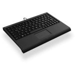 Teclado KeySonic ACK-3410 mini de membrana con touchpad y reposamuñecas