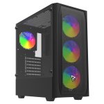 Torre ATX Savio Noctis Flow RGB vetro temperato 3x120 mm RGB nero