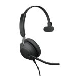 Auriculares Jabra Evolve2 40 SE con cable USB-C/A para oficina y call center con reducción de ruido pasiva negros