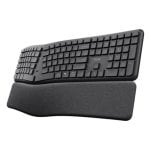 Clavier Trust Keyra sans fil ergonomique AZERTY multidispositif à membrane