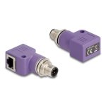 Cambiador de género Delock 60679 M12 a RJ45 Cat5e violeta IP67