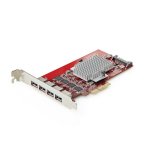 Tarjeta de Red StarTech P10Q4A-USB-CARD PCIe USB 3.2 Gen 2 10 Gbps 4 Ports