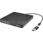 Masterizzatore DVD Sandberg USB-C/A Esterno Nero PC Mac con Vassoio