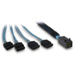 Cable Intertech 88885670 SFF-8643 vers 4x SATA SAS 0,7 m Bleu
