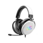 Auriculares Spirit of Gamer XPERT H700 con cable USB y jack 3,5 mm para gaming con cancelación de ruido y sonido 7.1, RGB, color blanco