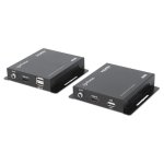 Switch KVM Manhattan HDMI 1080p su IP 120 m Cat6 USB-A Nero