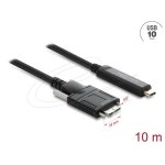 Cabo Delock 83632 USB C para Micro-USB B 10 m Óptico Preto