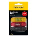 Clé USB Intenso Rainbow Line 8GB Pack 3 Couleurs USB 2.0