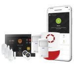 Alarme Nivian NVS-TOUCHALARM-W Wi-Fi GSM Sem fio Interior App Sirene Kit
