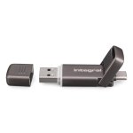 Disco Duro Integral INUSSD128GBSLIMXDL3.2 128GB SSD USB 3.2 550MB/s Dual