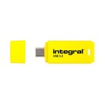 Clé USB Integral Neon-C INFD32GBNEONCYL3.2 32GB USB-C 150MB/s Noire