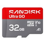 Cartão de memória SanDisk Ultra GO 32GB microSDHC UHS-I 120MB/s V10 cinza vermelho