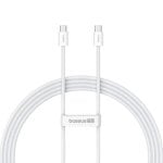 Câble Baseus USB-C 1m Blanc Charge Rapide 30W Transfert 480Mbps