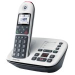 Telefone sem fios Motorola CD5011 Preto Branco ecrã grande com atendedor