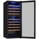 Enfriador de vino Exquisit WS2-78GTE-160G doble zona 45 botellas negro LED